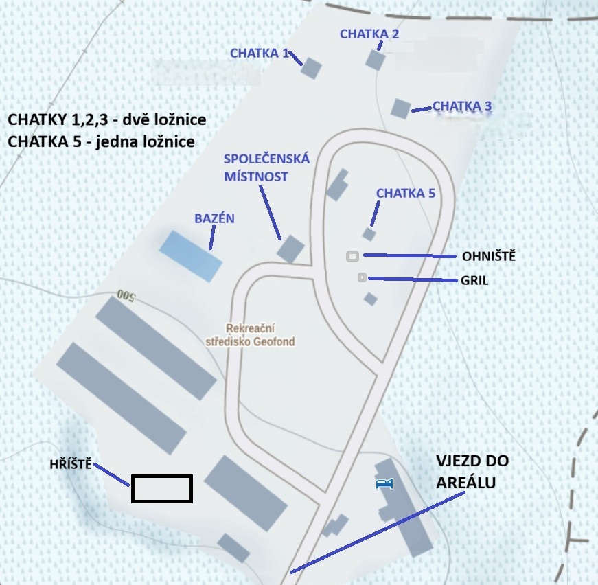 Stručná mapka našeho areálu